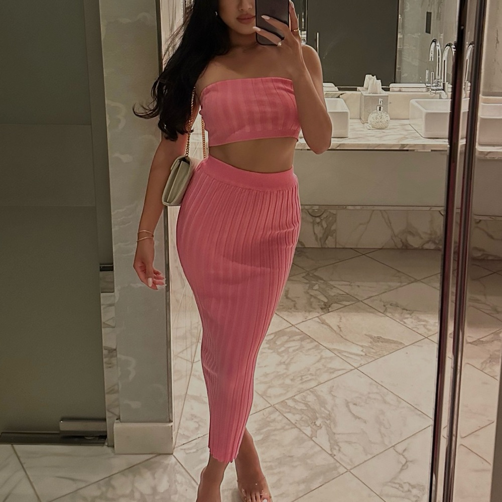 Two Piece Midi Skirt Set